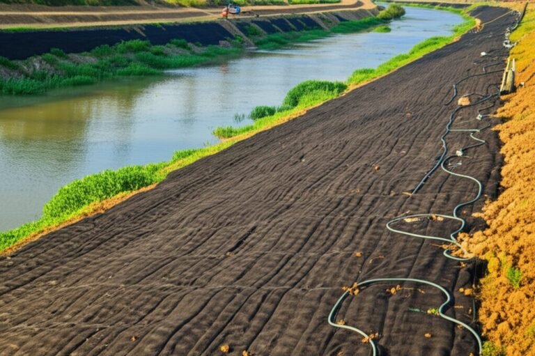 Geotextile Erosion Control: Mattress Installation & Riverbank Protection
