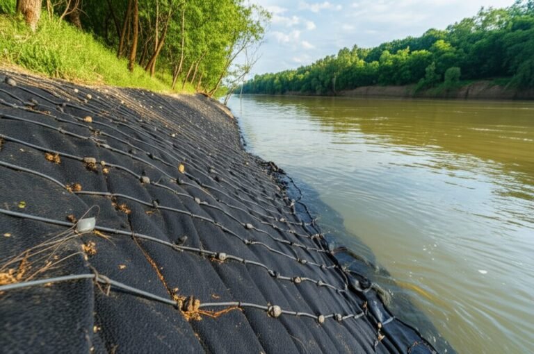 Geotextile Mattresses for Riverbank Erosion Control and Stability