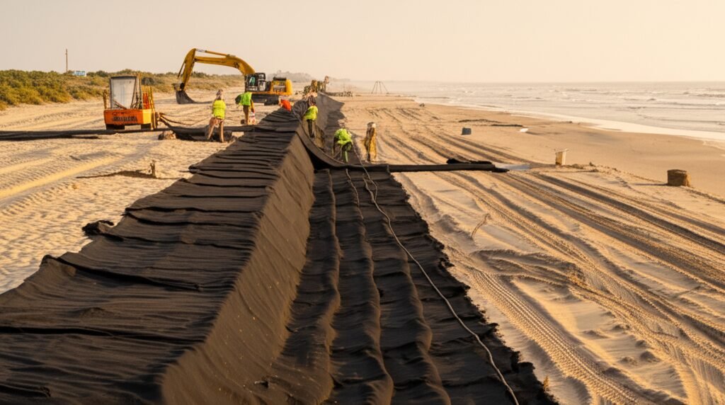Geotextile Mattresses for Shoreline Protection and Erosion Prevention