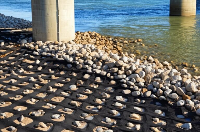 Geotextile Scour Protection for Bridge Pier Erosion Control