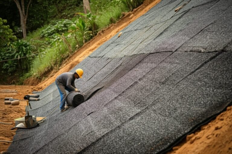 Steep Slope Erosion Control: Geotextile Installation & Benefits